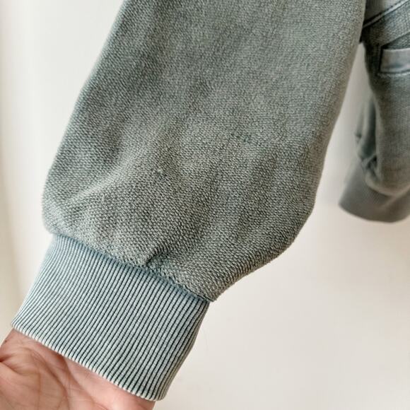 Anthropolgie Pilcro Quilted Bomber Jacket Washed Teal Blue S - Picture 11 of 12